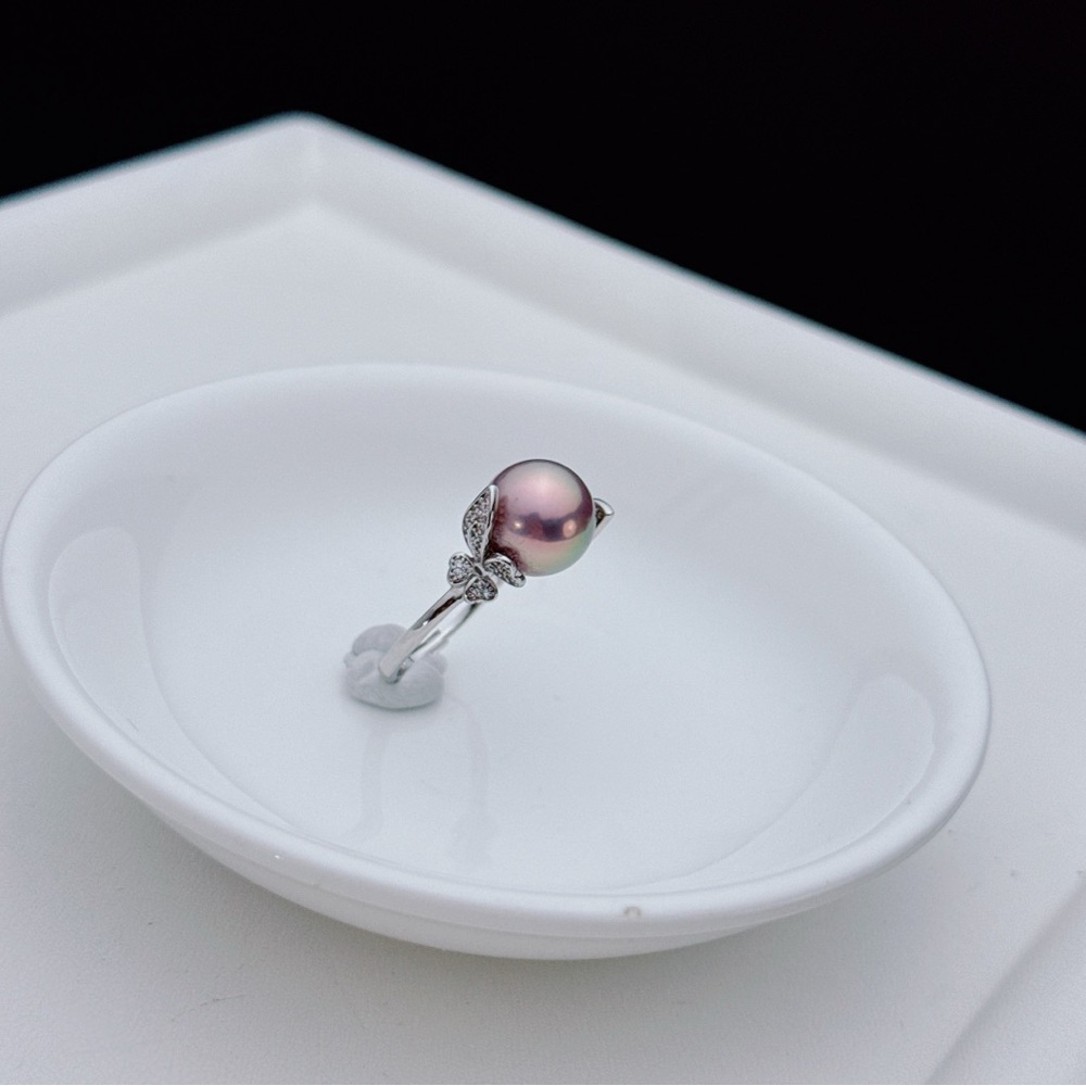 R79 S925 High Quality Freshwater Edison Pearl adjustable Ring - Picture 5 of 9